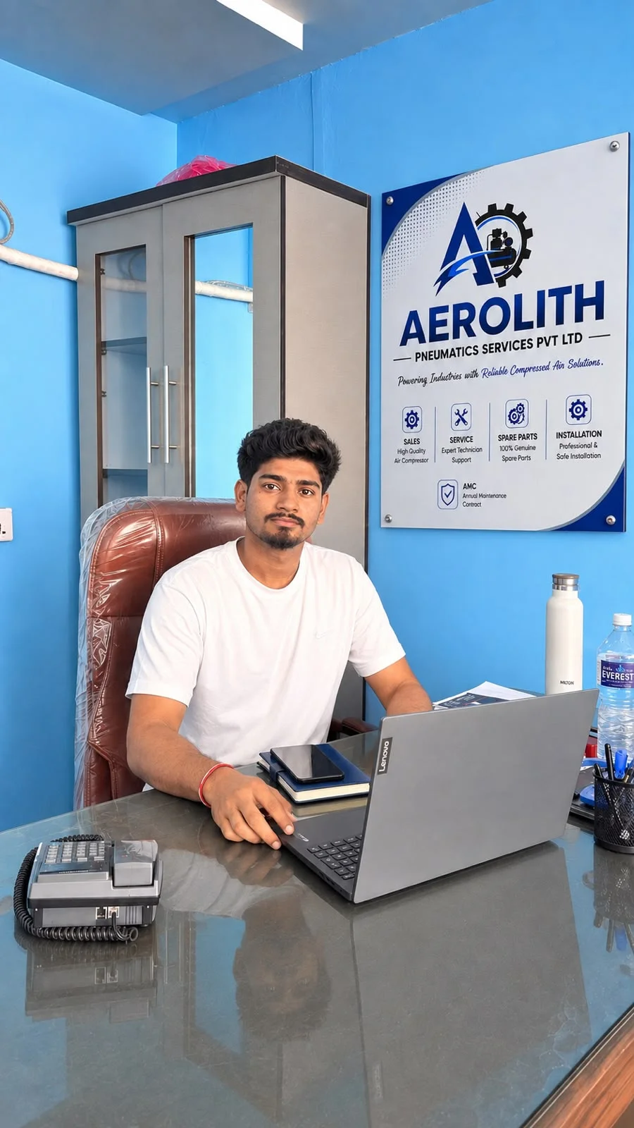 Aadesh Lal Shirvastav Chairman & Director AP Compressors Nepal | Industrial Air Compressor Company Leadership | Aerolith Pneumatics Services Private Limited